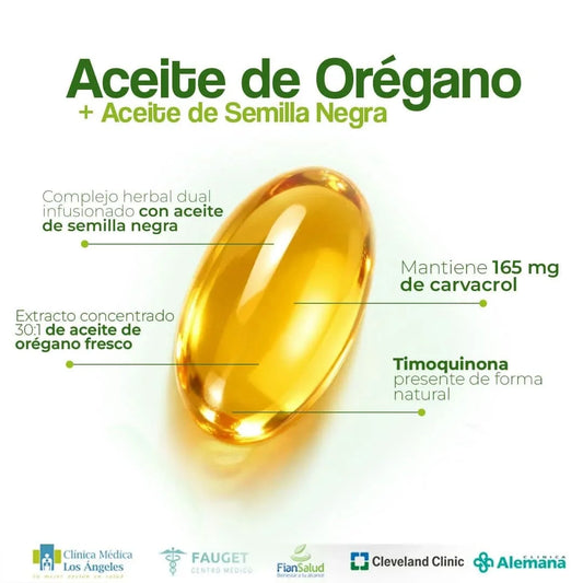 Capsulas de Aceite de Orégano-Bienestar natural para tu cuerpo, todos los días