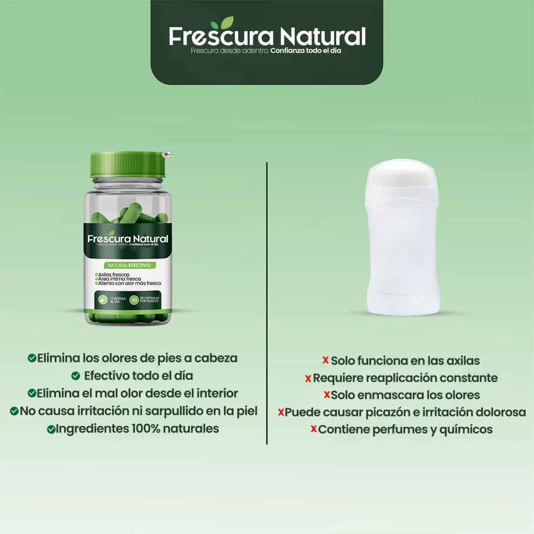 FRESCURA NATURAL® Suplemento desodorante corporal natural